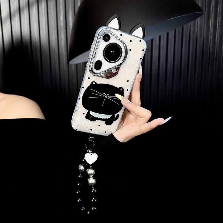 适用华为pura70ultra手机壳新款p70套p70pro可爱耳朵波点猫咪女款