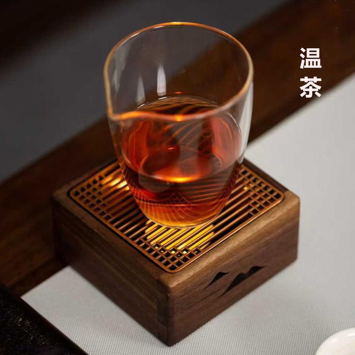 胡桃木温茶炉加热烤茶炉中式家用煮茶器蜡烛茶道茶具茶室围炉小号