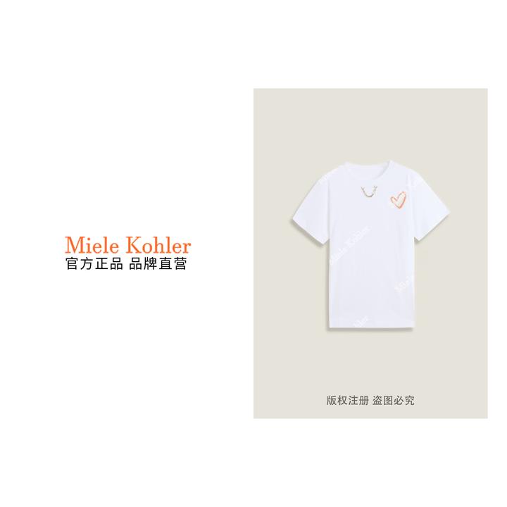 夏季新款减龄时髦链条设计莱赛尔短袖T恤MKAX86126【澳门小源同款】
