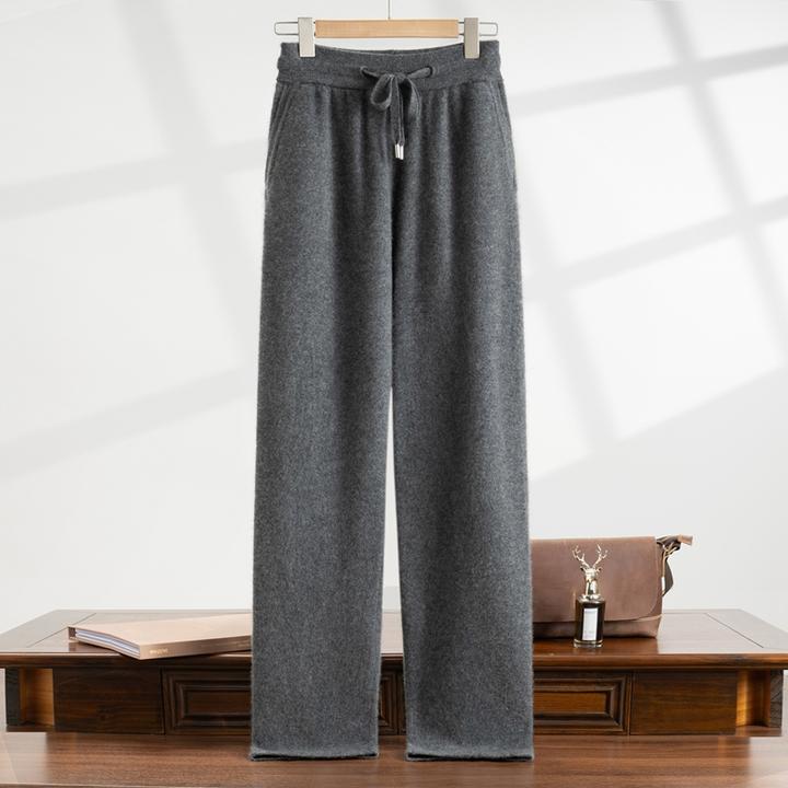 【秋冬上新】100%山羊绒男士450保暖时尚百搭潮流舒适宽松直筒裤