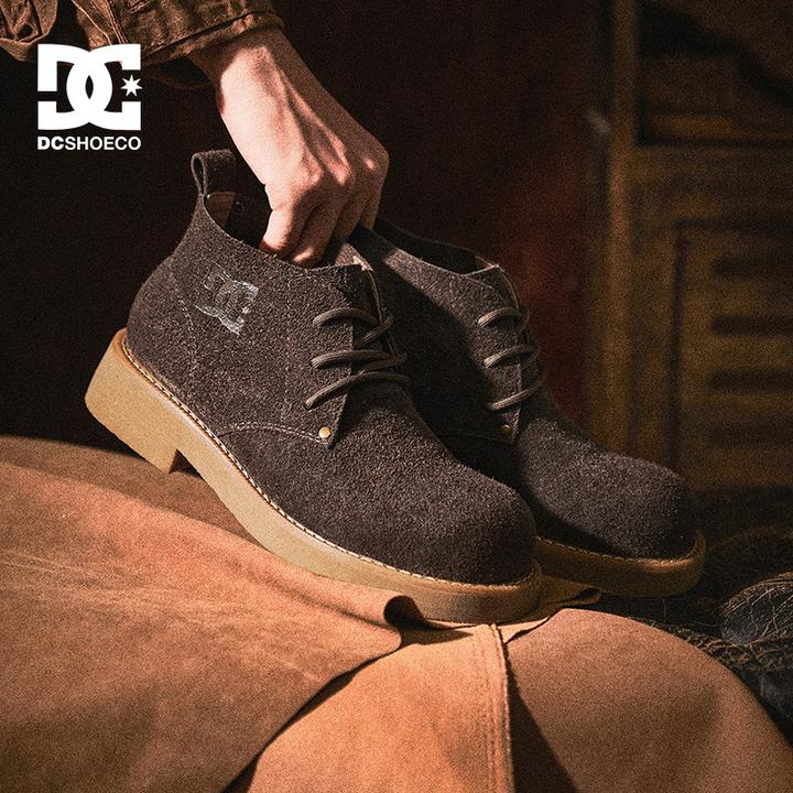 DCSHOES XIVAN EDGE 2025年新款男鞋短靴头层牛皮中帮工装马丁靴