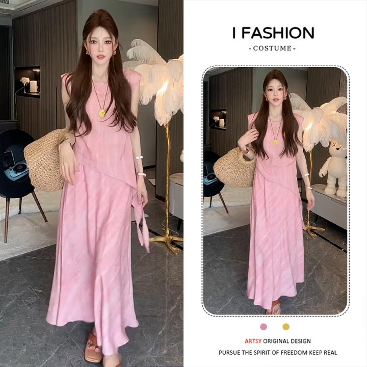 时尚小香风套装女2025夏季新款宽松显瘦圆领无袖上衣半身裙两件套