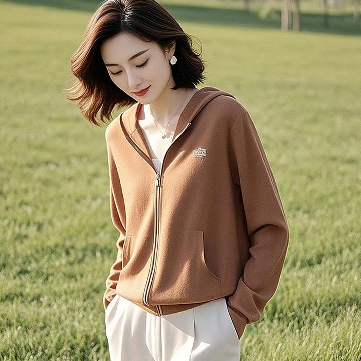 百搭小个子设计感独特超好看单穿姜黄色卫衣外套春装女2025年新款