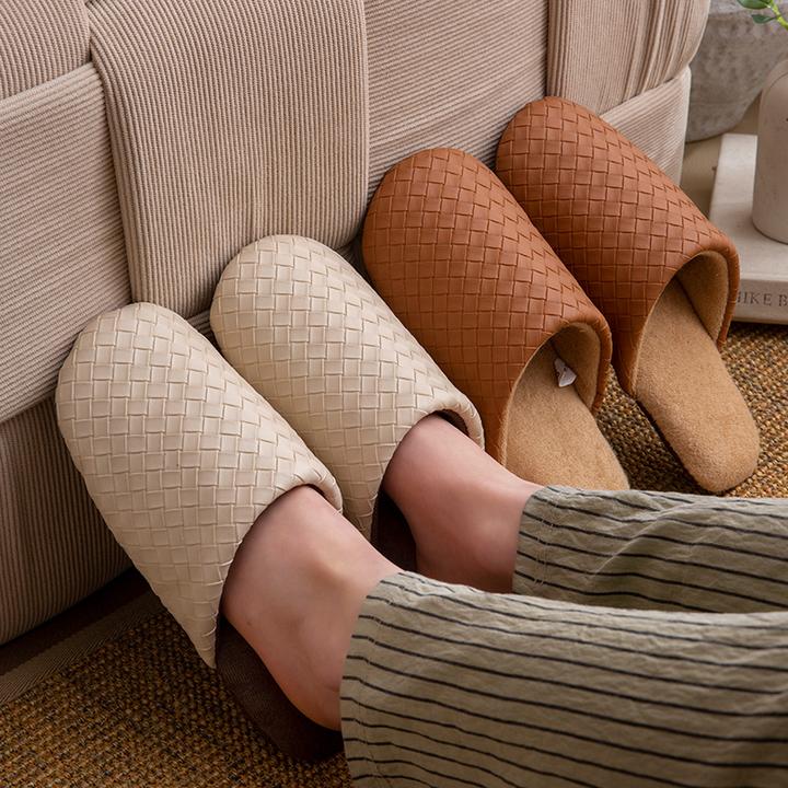 时尚静音棉拖鞋女款2025秋冬季居家室内木地板防滑保暖情侣拖鞋男