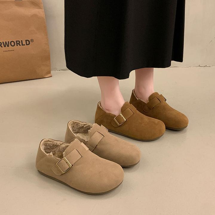 爆款厚底全包勃肯鞋女2025秋冬新款加绒保暖一脚蹬懒人鞋豆豆棉鞋