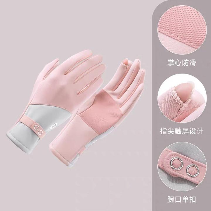女士保暖手套户外紫外线防滑开车骑行冬季防水加绒防风触屏新款ss