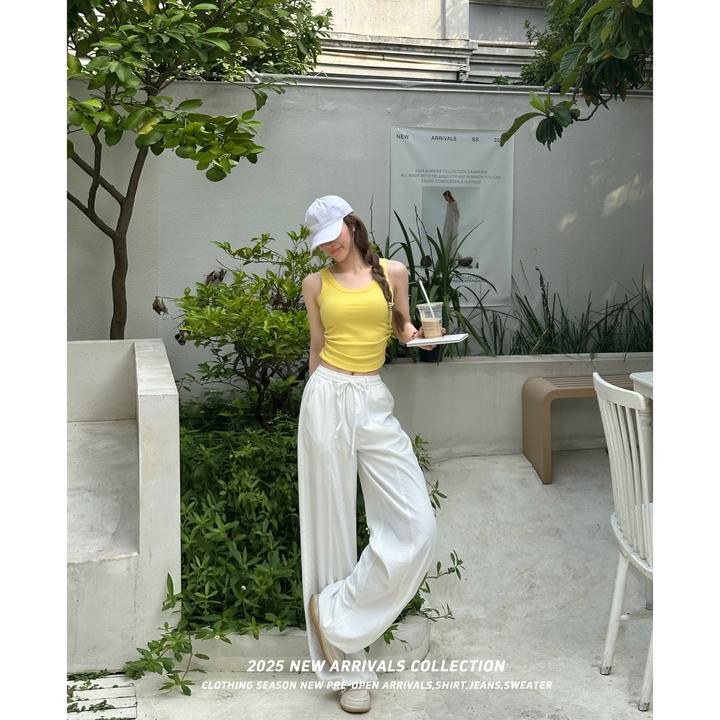 ADER JOJO空气纯欲慵懒风女装2025夏清凉直筒工装裤女夏薄款6098