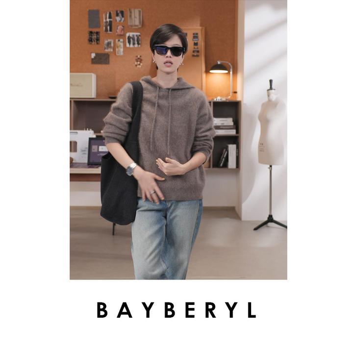 FF-BAYBERYL老贝拉绒帽衫柔焦系列舒适秋百搭针织衫ZZS5I2203