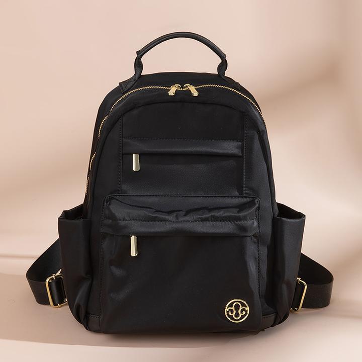 米琦袋鼠女士轻奢潮流背包2025新款简约时尚大学生书包日系双肩包