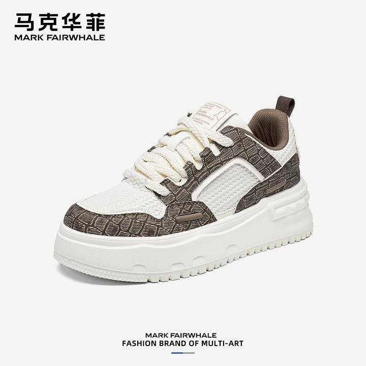 马克华菲男鞋2025新款秋冬运动休闲板鞋男士增高鞋子百搭小白鞋男