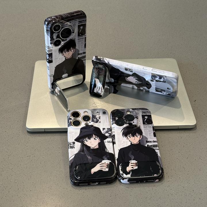 欧克里里报纸新一小兰支架苹果16/17pro手机壳华为oppo小米15vivo