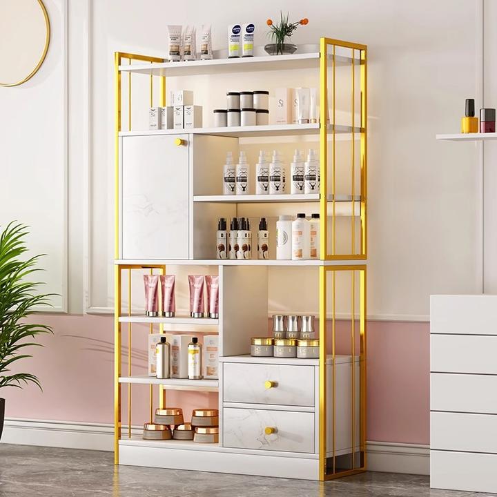 化妆品展示柜美容院产品美甲架陈列展示架柜子理发店置物架货架