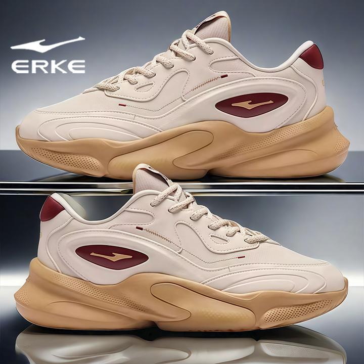 鸿星尔克男鞋2025冬季新款皮面防撞运动鞋男士减震耐磨防滑老爹鞋