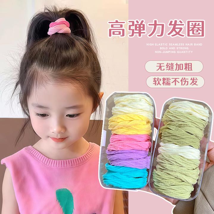 女儿童可爱发绳女童高弹力耐用头绳女孩发圈扎头发不伤发皮筋发饰