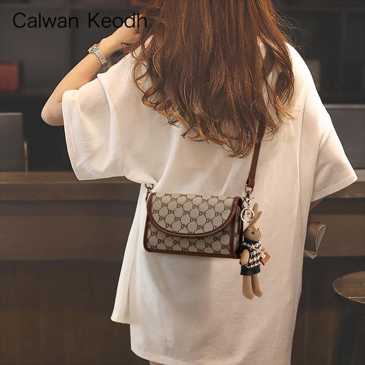 Calwan Keodh包包女包轻奢风复古通勤斜挎包生日礼物送女友送老婆