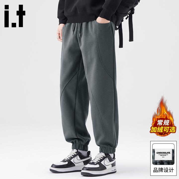 it :CHOCOOLATE潮流百搭束脚卫裤男士冬季日系复古宽松舒适休闲裤