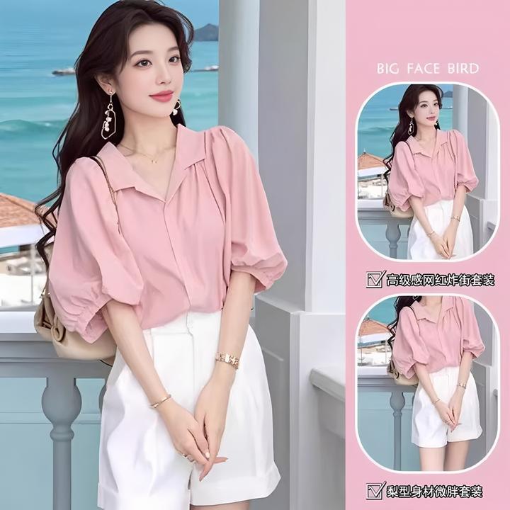 工作西装霸气正装套装洋气包邮流行小香风感职业短裤两件套女装