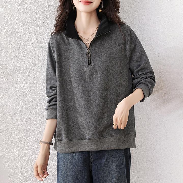 【女神新衣】卫衣女爆款2025新款宽松休闲外套女时尚显瘦半拉链上衣