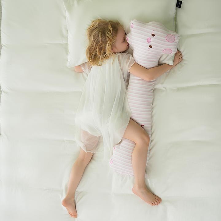 A类纯棉猫条抱枕可爱粉色夹腿透气安抚枕侧卧儿童侧睡抱枕可拆洗