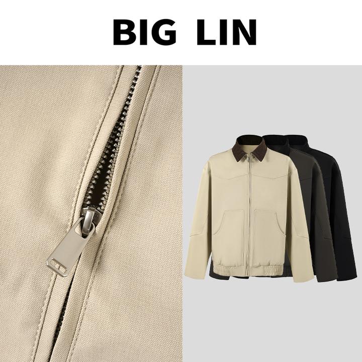 BIG林 美式复古夹克早秋户外防风休闲通勤翻领外套男士 C3603