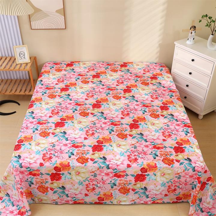 床单单件水洗斜纹棉双人床单加大新款四季通用亲肤家用宿舍被单