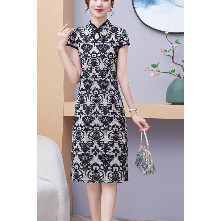 妈妈装气质旗袍连衣裙2025夏季新款中老年女阔太太改良版裙子