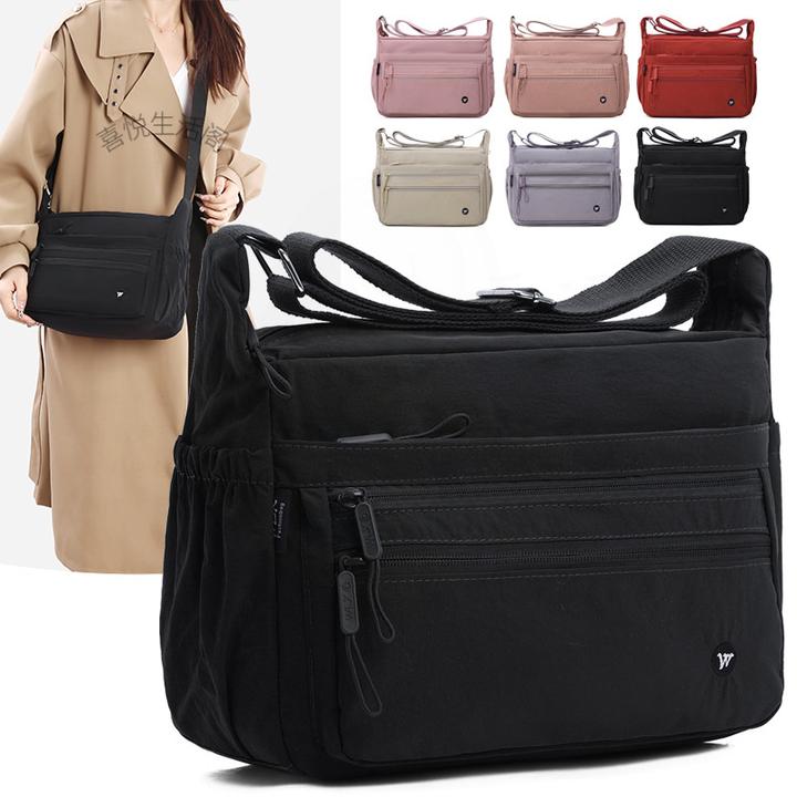 新款休闲出行软面个性百搭时尚高级感单肩斜跨包女尼龙材质多