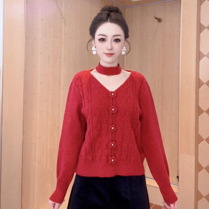 IEF/爱依服2025秋冬新款法式甜美纯欲风设计感通勤百搭毛织上衣