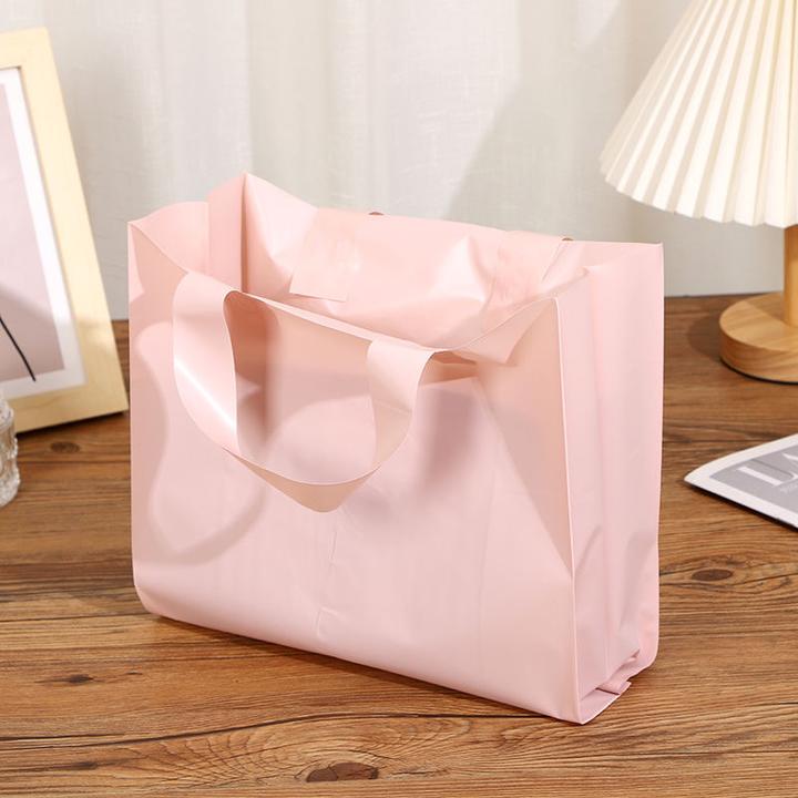 16丝磨砂纯色方形购物袋学生包装袋加厚环保袋高档大号男女童装