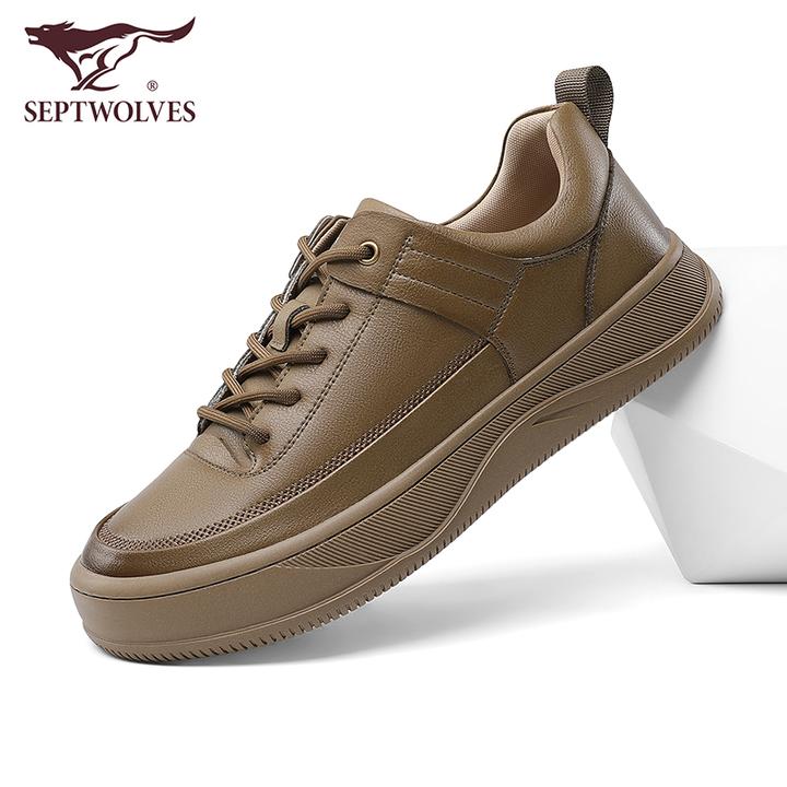 七匹狼男士板鞋秋季新款透气宽松轻便鞋子百搭防滑耐磨工装休闲鞋