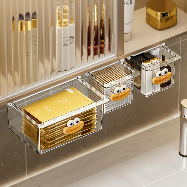 镜柜下抽屉式收纳盒卫生间分层收纳神器化妆品面膜置物架整理盒