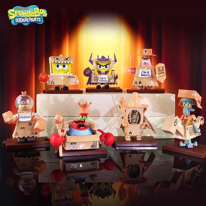 【开盒不退不H】海绵宝宝勇者大舞台系列盲盒积木拼装玩具潮玩手办