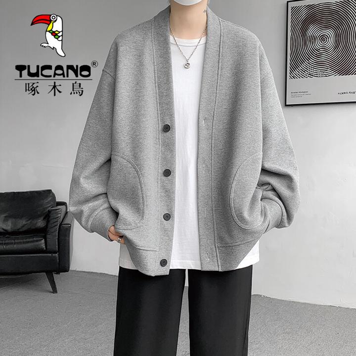 啄木鸟秋季卫衣外套男长袖百搭帅气宽松痞帅韩版ins港风男女开衫