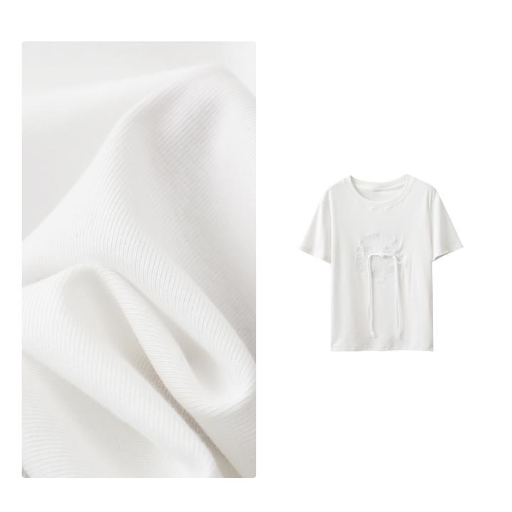 门店32&9！南油最新！万针绣盘扣国风/锣赛棉亲肤短袖T恤D40021