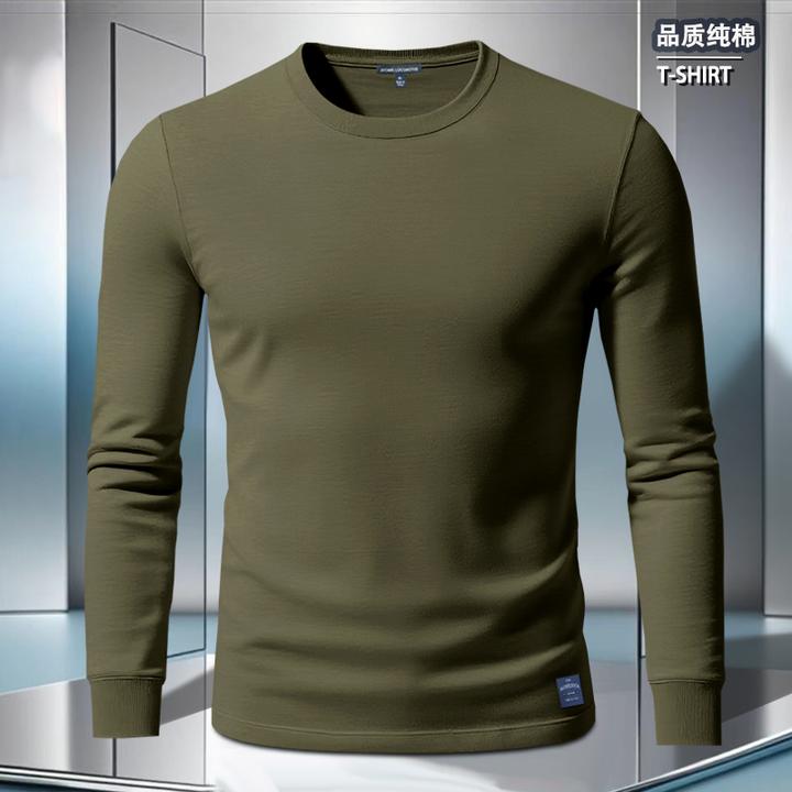 新彊棉初秋穿搭男士长袖圆领打底卫衣上衣纯棉卫衣男款纯棉100%