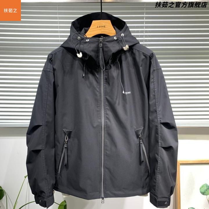 士外套运动上衣连帽短时尚多用途简单夹克青年宽松休闲多用途上衣