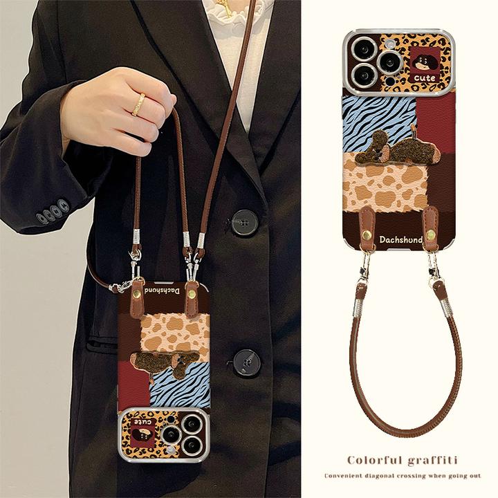 拼接斑马纹适用苹果17华为vivo/oppo小米iPhone16视窗贴皮手机壳