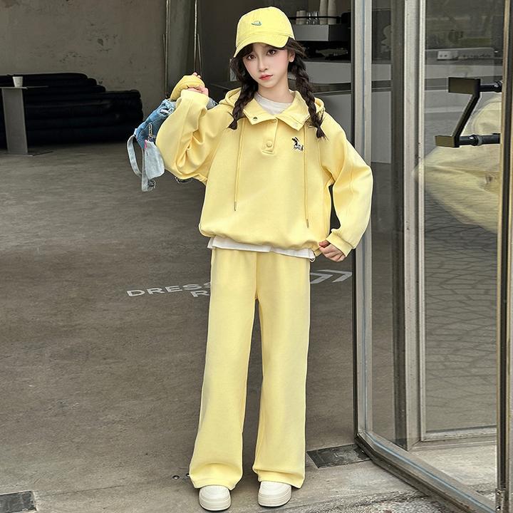 女童套装春季2025新款儿童早春洋气裤子两件套女大童春装连帽外套