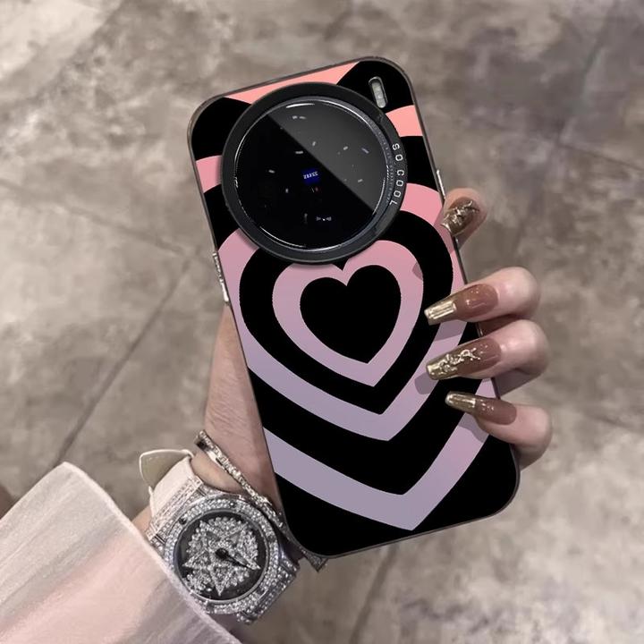 爱心插画适用vivox200ultra手机壳新款x200s简约硅胶轻奢个性