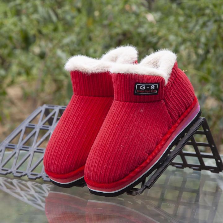 冬季包跟厚底防滑加绒加厚保暖棉拖鞋外穿老人老年人妈妈鞋