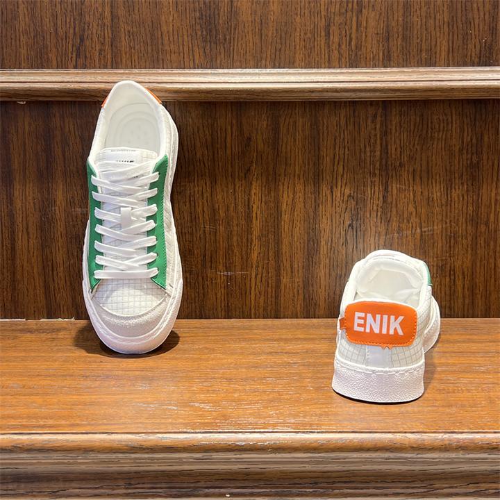 男鞋2025新款春季低帮系带透气布面板鞋男时尚轻质软底运动休闲鞋