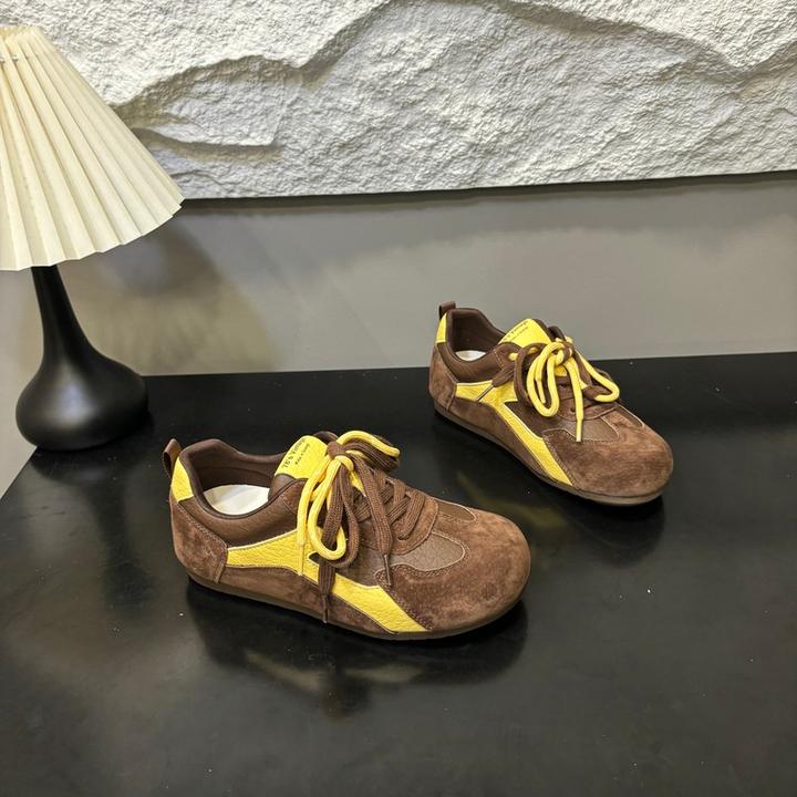 品质软底德训鞋女2025秋季新款内增高复古拼色运动休闲鞋阿甘鞋子