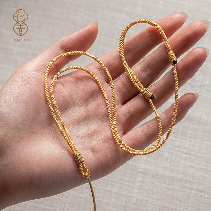 花素手工编织金刚结吊坠绳玉佩玉坠可调节挂脖挂手工玉坠挂绳