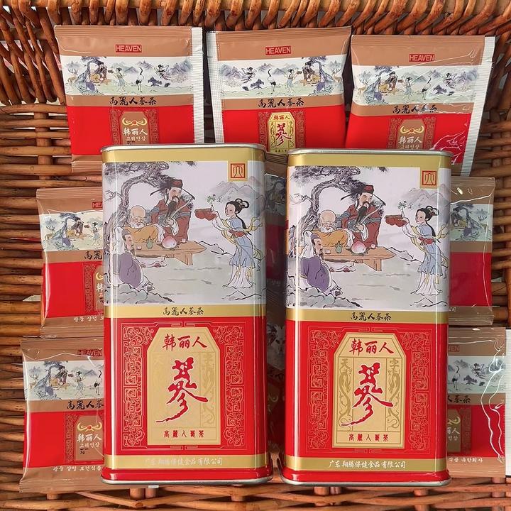 官方庄(吴哥同款)韩丽人人参茶盒装泡水煮茶送礼