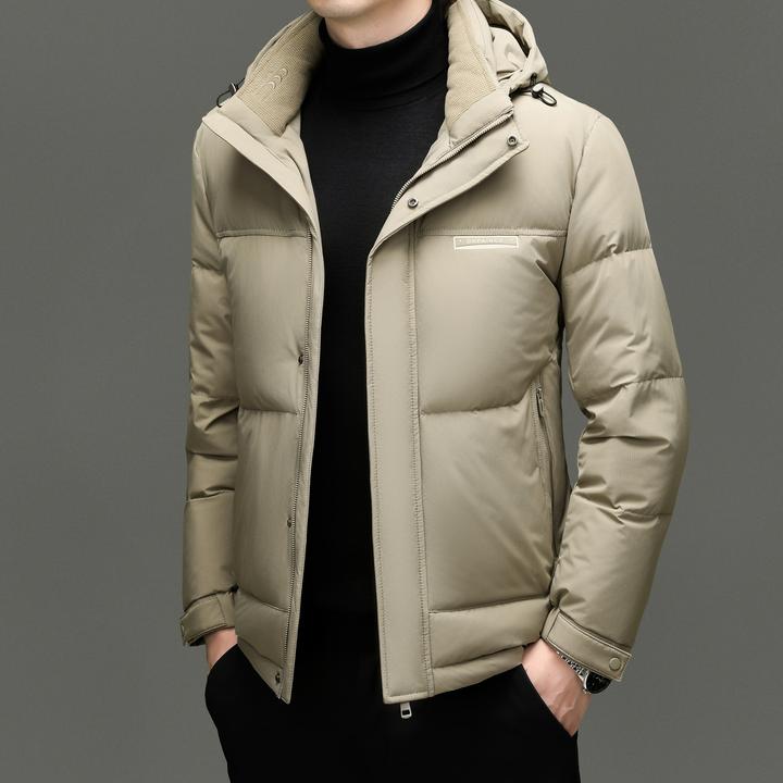 高端男士羽绒服冬季新款中年商务休闲时尚保暖加厚90鸭绒外套男装