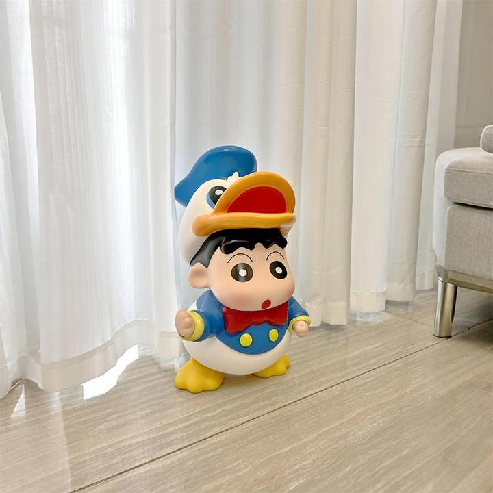蜡笔小新盲盒COS唐老鸭系列手办潮玩卡通动漫桌面摆件可爱礼物女