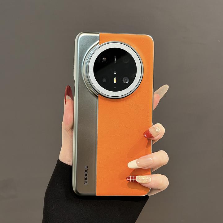 适用华为mate70pro手机壳秒变XIAOMI相机款粉色高档皮纹mate60pro