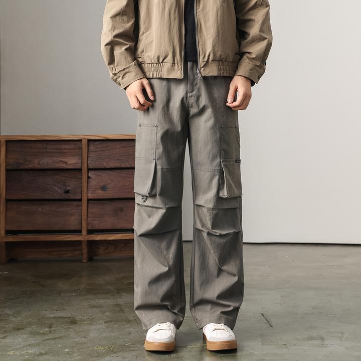MR.MUDI/穆迪先生美式重磅高端潮牌秋冬新款工装裤男宽松直筒阔腿