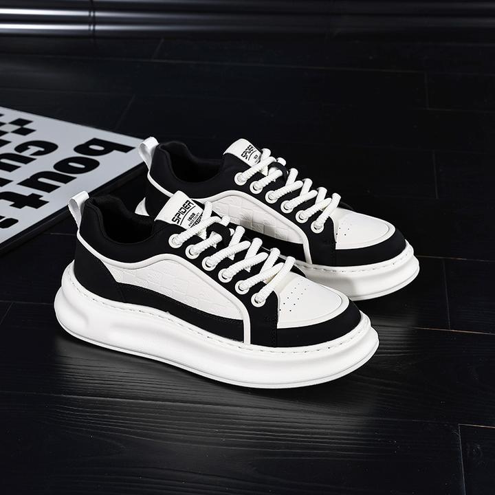 2025新款秋季熊猫鞋厚底夏季增高防滑透气休闲板鞋小白鞋男士职场