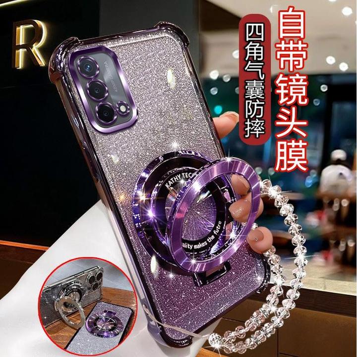 气囊防摔OPPOA93手机壳PEHM00高质量镜头全包闪粉CD支架轻奢女款